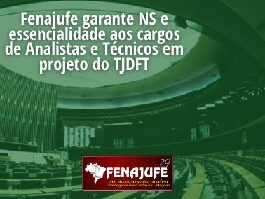 Fenajufe garante NS e essencialidade aos cargos de Analistas e Técnicos em projeto do TJDFT