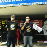 Sintrajuf-PE participa de ato da greve dos previdenciários