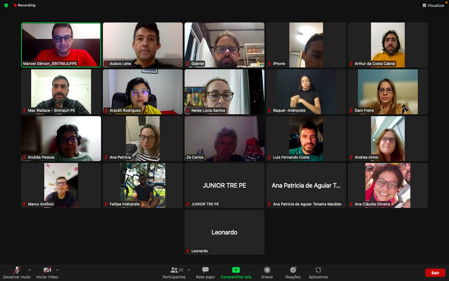 Encontro Sintrajuf-PE de Servidora(e)s com Deficiência debate pautas da categoria