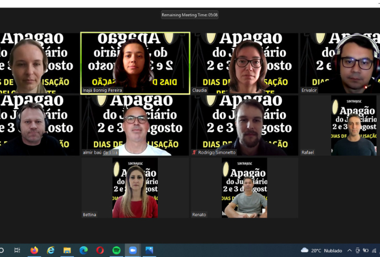 Como foi o primeiro dia do “Apagão do PJU” em SC. Nesta quarta, grevistas em teletrabalho poderão participar ao vivo em Sala Virtual