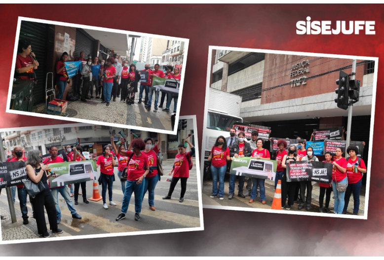 Servidores do Judiciário Federal fazem ato em defesa do reajuste, do NS e da democracia
