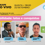 “Acessibilidade: lutas e conquistas”. Em alusão ao Dia Nacional de Luta da Pessoa com Deficiência, o Sisejufe realiza live sobre o tema no dia 22/09 às 19:30h