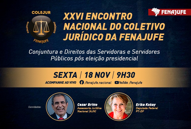 Colejur: acompanhe ao vivo o painel sobre conjuntura e direitos dos servidores públicos pós-eleição