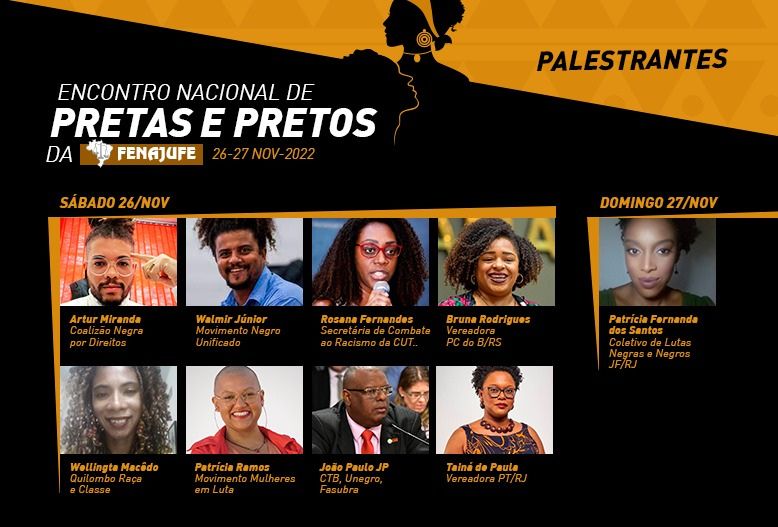 Fenajufe divulga programação do Encontro de Pretas e Pretos