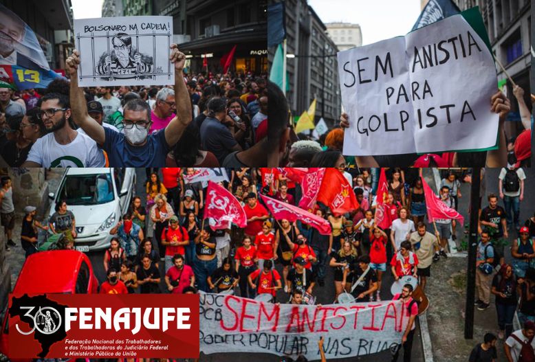 Fenajufe e sindicatos de base participam de atos em defesa da democracia em todo o País
