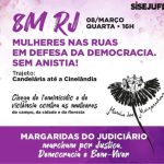 8M: Sisejufe convoca servidoras para ato por justiça, democracia e bem-viver