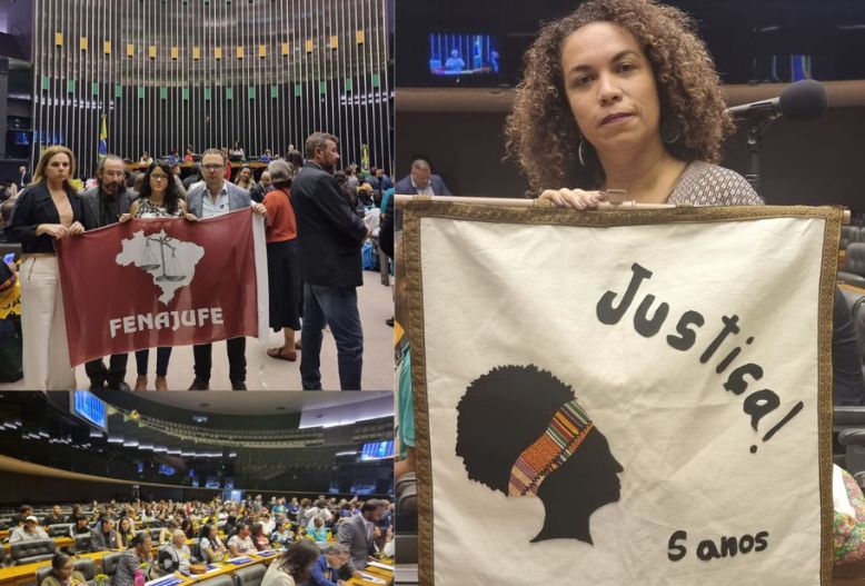 Violência política: Fenajufe participa de solenidade na Câmara dos deputados pelos 5 anos da morte de Marielle Franco