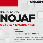 Reunião do Nojaf acontecerá na próxima 4ª feira, dia 12 de abril