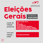 Eleição Geral Triênio 2023/2026 se dará de forma online e presencial.