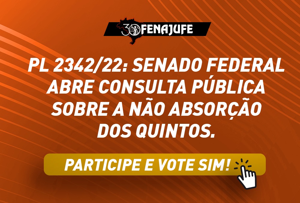 PL 2342/22: Participe da consulta pública do Senado Federal e vote sim pela não absorção