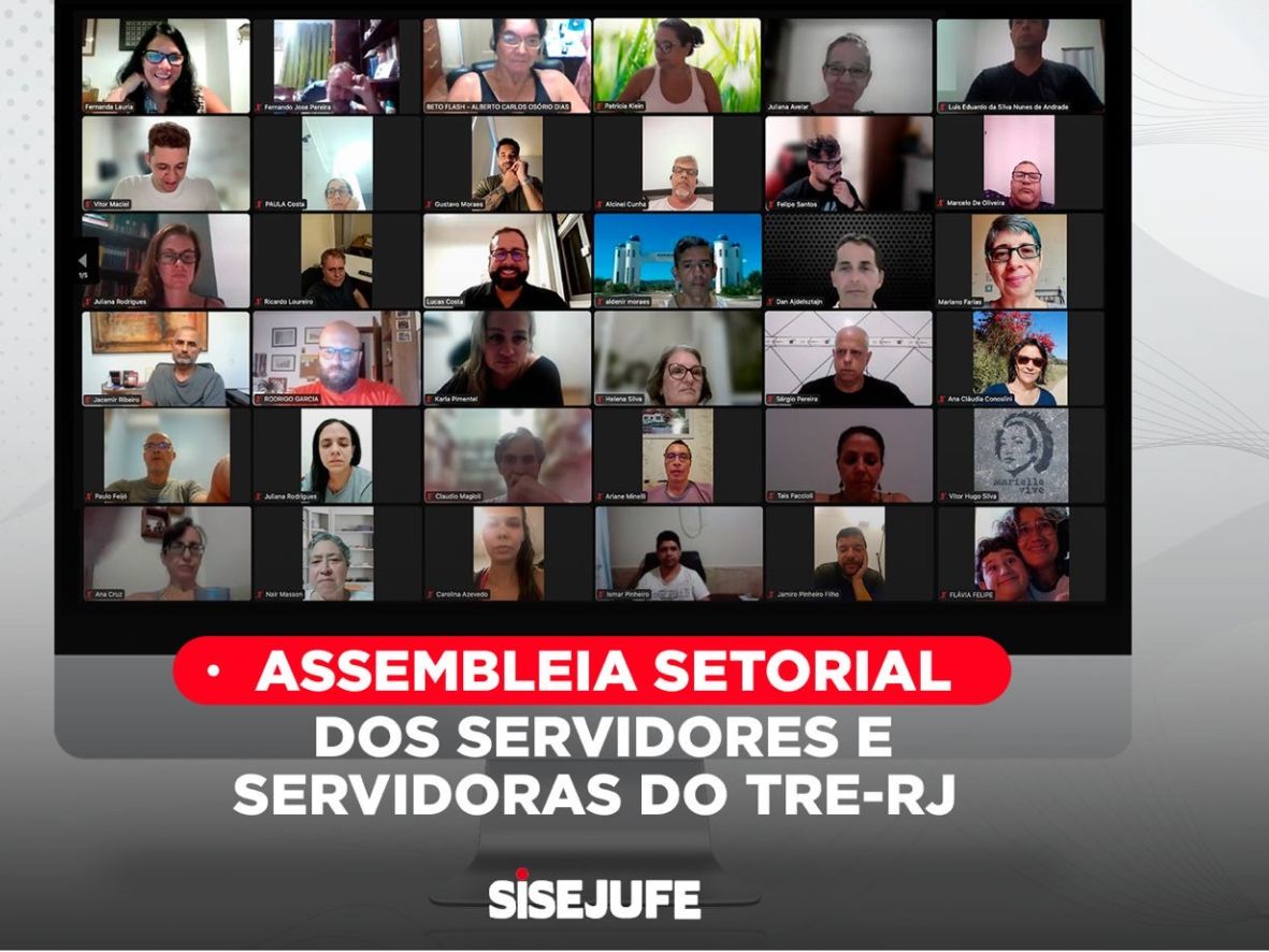 Em assembleia, servidores do TRE-RJ decidem que irão requerer o adiamento da suspensão do trabalho remoto até a mudança para nova sede