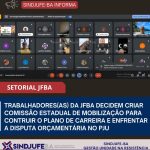 Em Assembleia Setorial, trabalhadores(as) da Justiça Federal decidem criar Comissão Estadual de Mobilização para construir o Plano de Carreira e enfrentar disputa orçamentária no PJU
