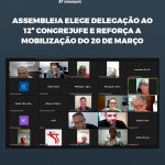 Assembleia elege delegação ao 12º CONGREJUFE e reforça a mobilização do 20 de março