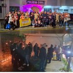Sintrajusc fez Ato com Velas pelo colega Cezar Mauricio Ferreira