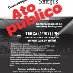 Sindjus-AL fará ato público em defesa da reestruturação da carreira e recomposição salarial nesta terça(1º). Participe!