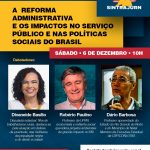 Sintrajurn realiza debate sobre reforma administrativa no dia 6 de dezembro. Compareça!