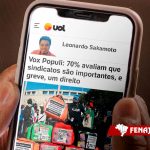 Publicação do site uol reforça importância dos sindicatos